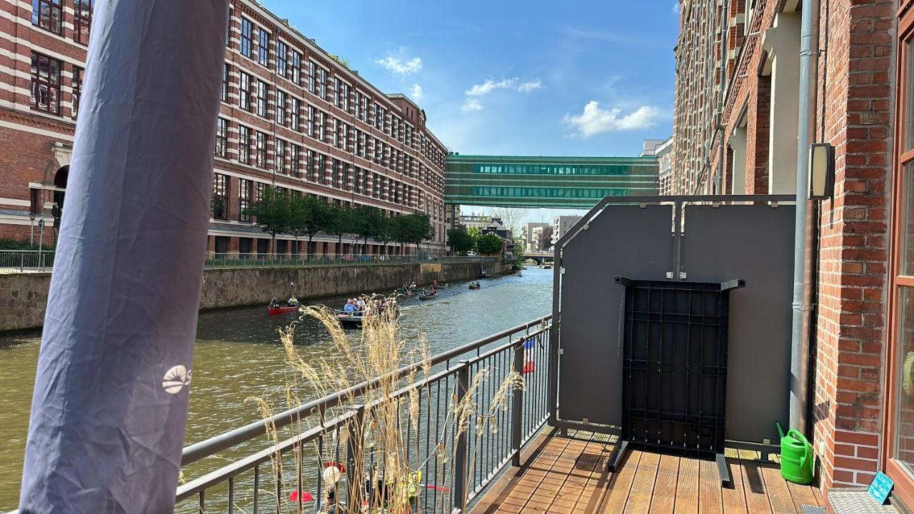 Relax-Wohnung Mit Balkon Ueber Die Weisse Elster Leipzig Exterior photo